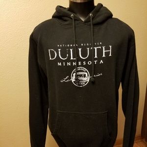 Storm Fleece Black Hoodie Duluth MN Sweatshirt L